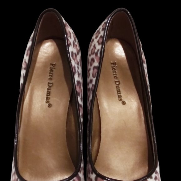 Vintage Leopard Pattern Heels, SZ 9m Chunky Heel, Fall Winter Pump, High Heels - Picture 3 of 9